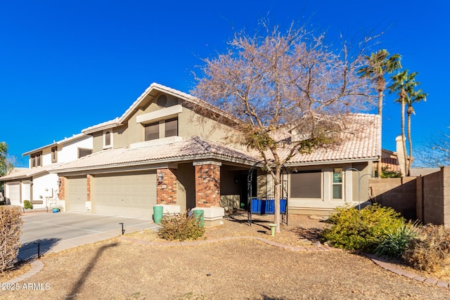 view of front of house featuring a garage