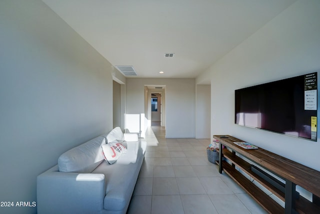 view of tiled living room