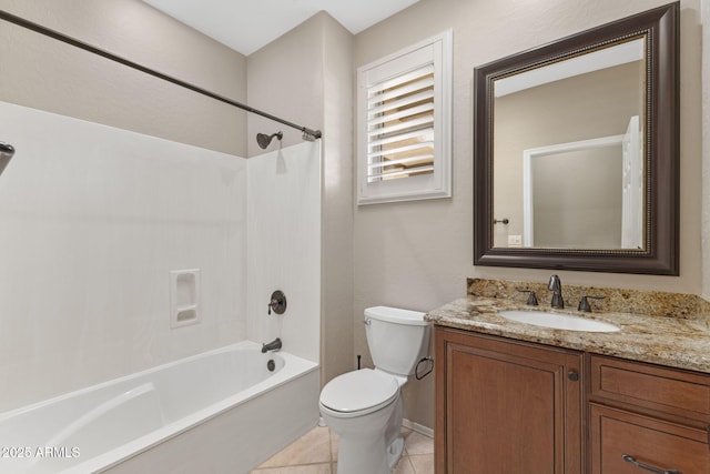 41627 N Cedar Chase Rd, Anthem, AZ 85086 - full bathroom with vanity, toilet, shower / washtub combination, tile patterned flooring, and baseboards
