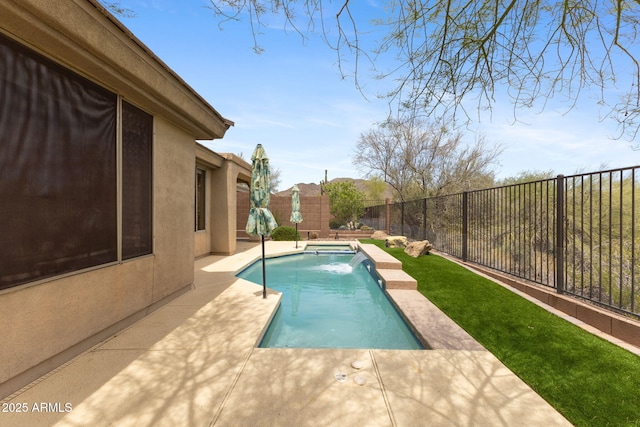 41627 N Cedar Chase Rd, Anthem, AZ 85086 - view of pool with a fenced backyard and a patio