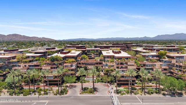 aerial view featuring a mountain view