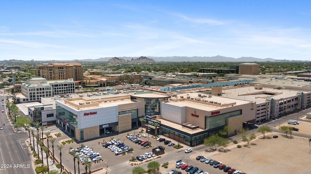 bird's eye view with a mountain view