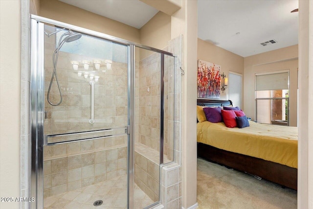 bathroom with an enclosed shower