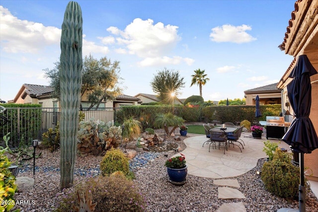 view of patio / terrace with area for grilling