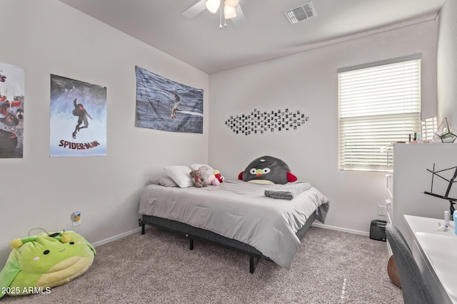 4741 E Fire Opal Ln, San Tan Valley, AZ 85143 - carpeted bedroom with baseboards and a ceiling fan