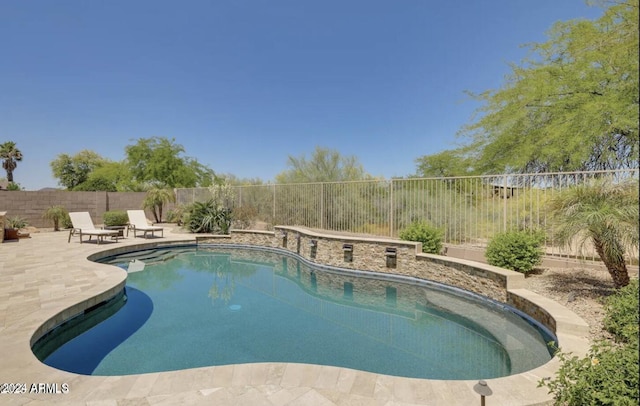 view of pool with a patio