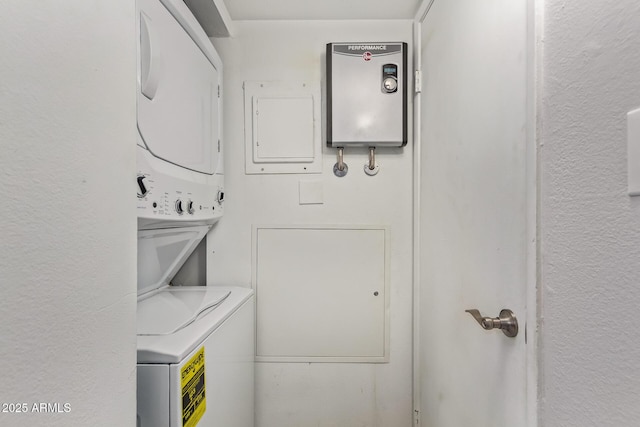 8538 E Portland St, Scottsdale, AZ 85257 - washroom with stacked washer / dryer