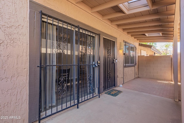 8538 E Portland St, Scottsdale, AZ 85257 - view of exterior entry with stucco siding