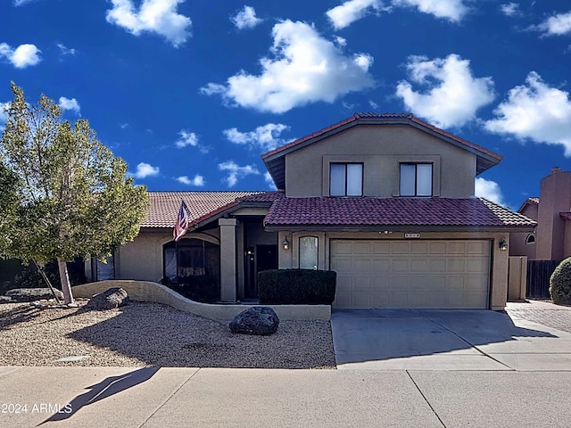 view of front of house featuring a garage