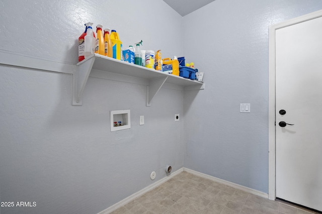 laundry room featuring washer hookup, hookup for a gas dryer, and hookup for an electric dryer