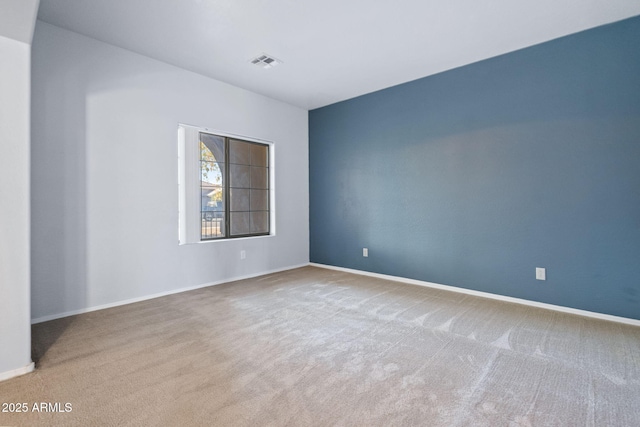 view of carpeted spare room