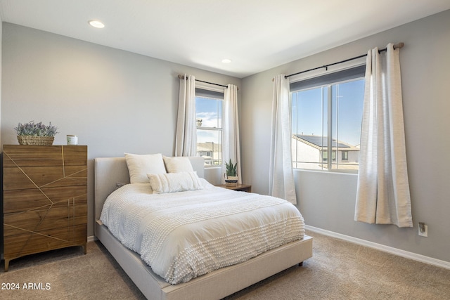 view of carpeted bedroom