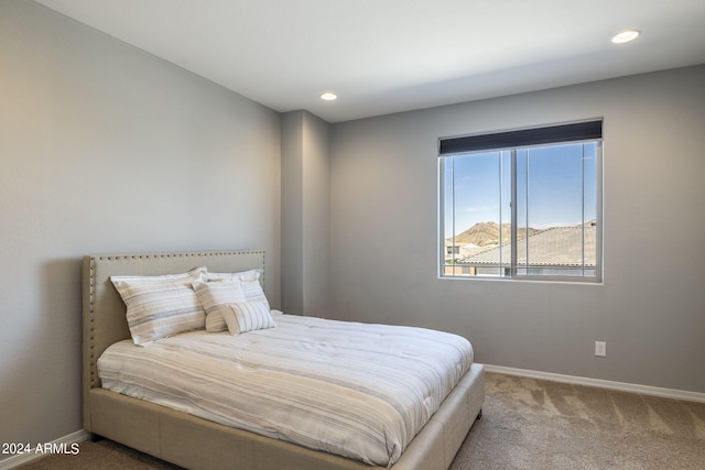 view of carpeted bedroom