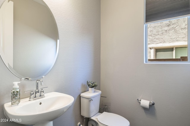 bathroom with toilet and sink