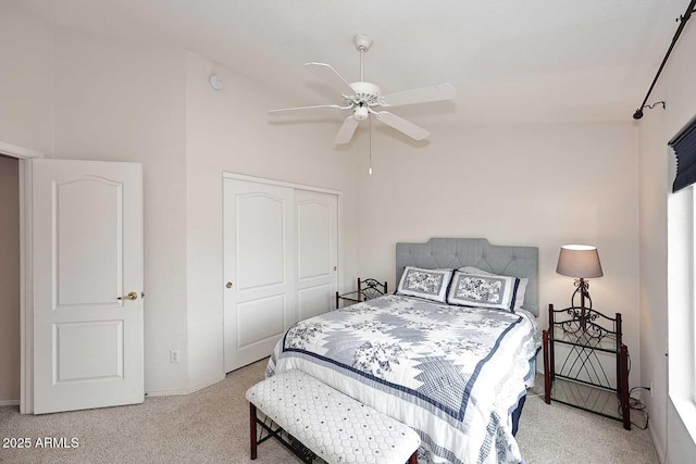 4081 N 156th Dr, Goodyear, AZ 85395 - bedroom with carpet flooring, a closet, baseboards, and ceiling fan