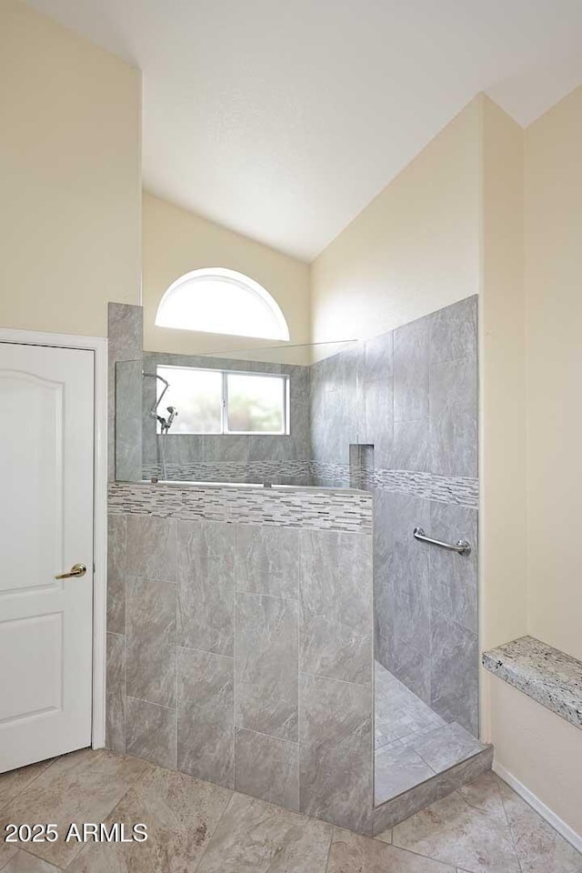 4081 N 156th Dr, Goodyear, AZ 85395 - full bath with walk in shower and lofted ceiling