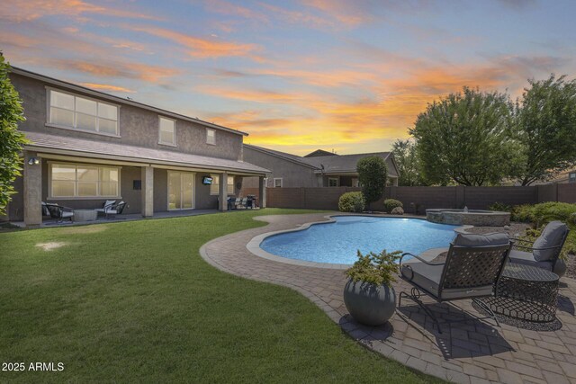 11875 W Lone Tree Trl, Peoria, AZ 85383 - view of pool with a patio and a pool with connected hot tub