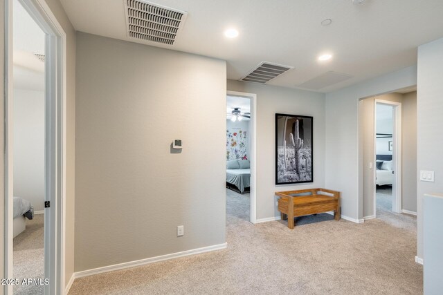 11875 W Lone Tree Trl, Peoria, AZ 85383 - hall with carpet flooring, baseboards, and recessed lighting