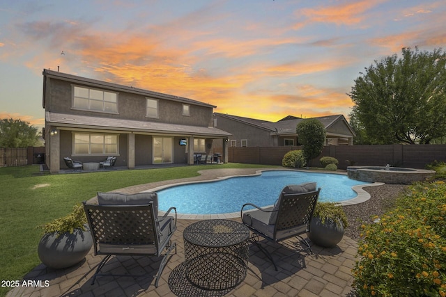 11875 W Lone Tree Trl, Peoria, AZ 85383 - view of swimming pool featuring a patio area and a pool with connected hot tub