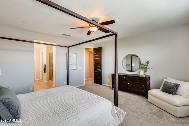11875 W Lone Tree Trl, Peoria, AZ 85383 - bedroom with ceiling fan and light carpet