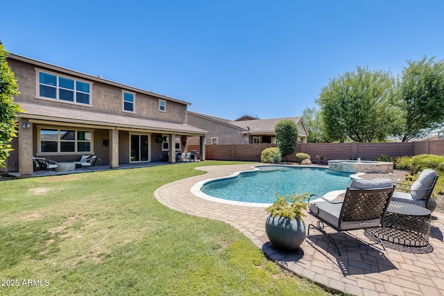 11875 W Lone Tree Trl, Peoria, AZ 85383 - view of pool featuring a patio and a pool with connected hot tub