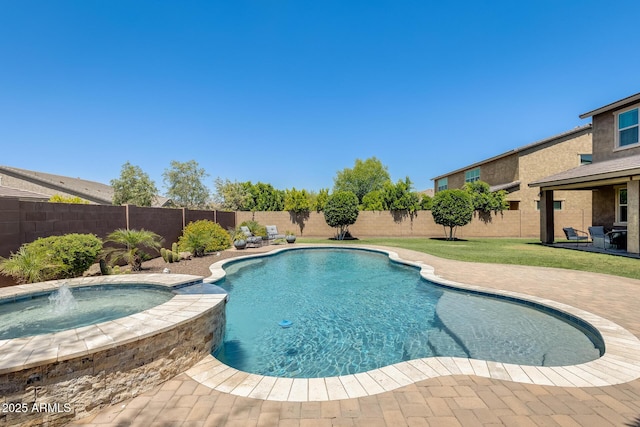 11875 W Lone Tree Trl, Peoria, AZ 85383 - view of pool featuring a patio area and a pool with connected hot tub