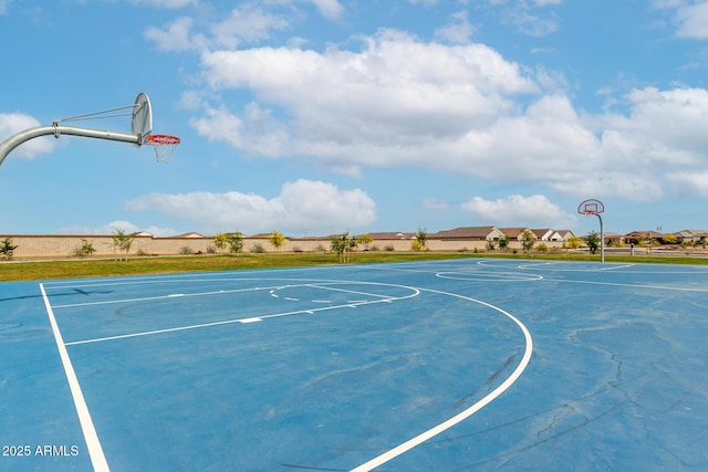 view of basketball court featuring community basketball court