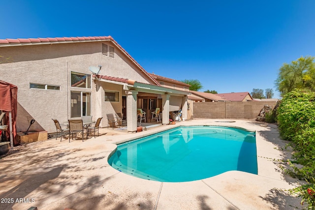 1631 E Carla Vista Dr, Chandler, AZ 85225 - view of pool featuring a fenced backyard, a fenced in pool, and a patio