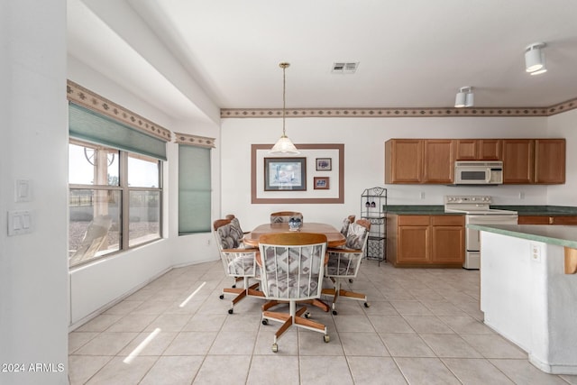 view of tiled dining room