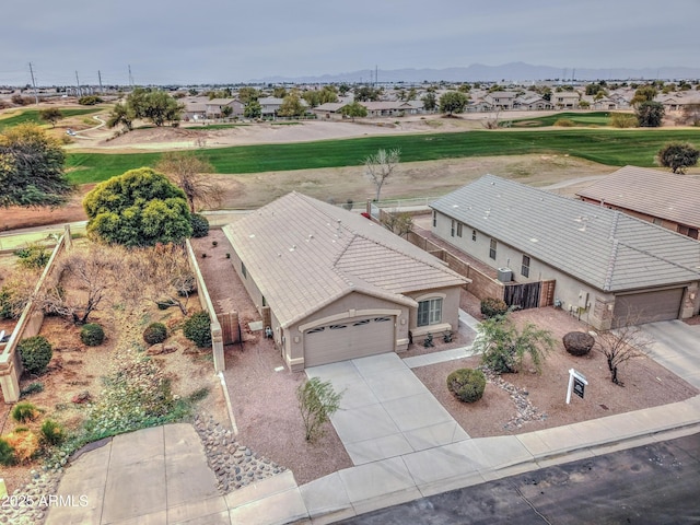 bird's eye view with a residential view