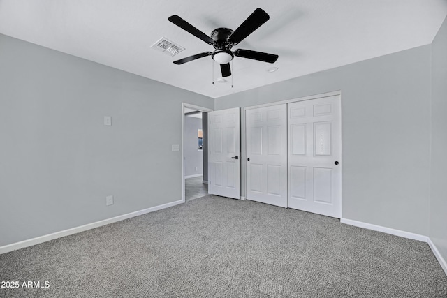 1804 E Pueblo Ave, Phoenix, AZ 85040 - unfurnished bedroom featuring carpet floors, baseboards, a closet, and ceiling fan