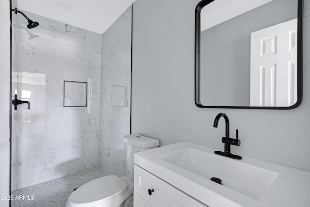 1804 E Pueblo Ave, Phoenix, AZ 85040 - full bath with vanity, toilet, and a marble finish shower