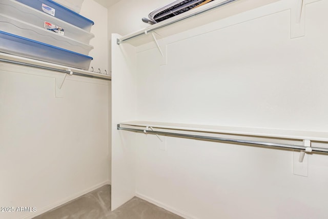 view of walk in closet