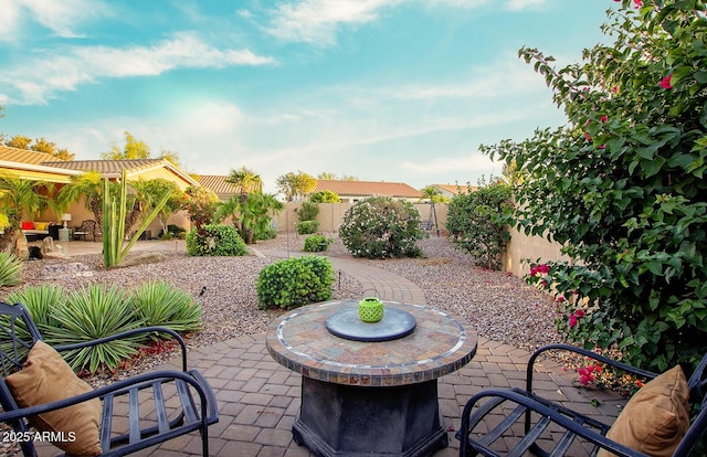 view of patio / terrace with a fenced backyard