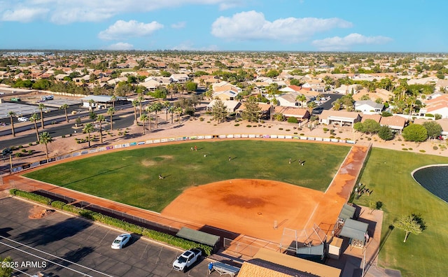 aerial view of residential area