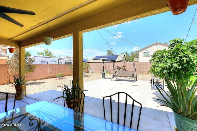 view of patio with a fenced backyard