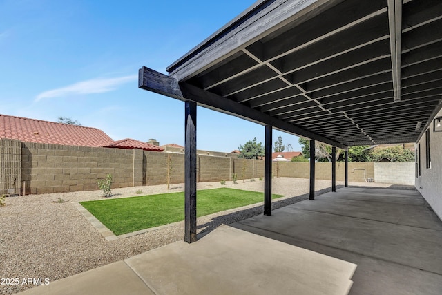 3926 E Coconino St, Phoenix, AZ 85044 - fenced backyard with a patio