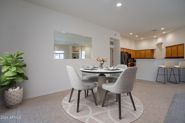 view of dining area