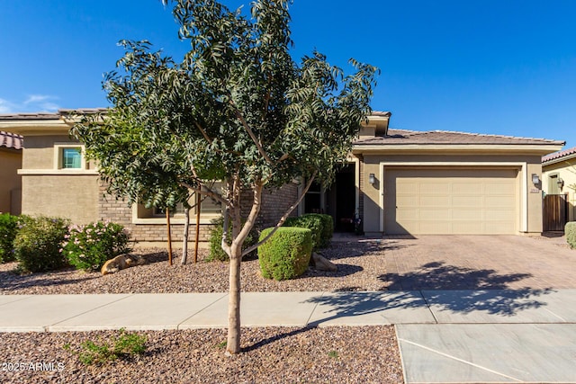 view of front of home featuring a garage