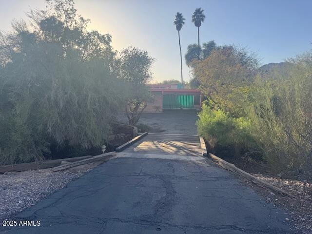 view of road with curbs