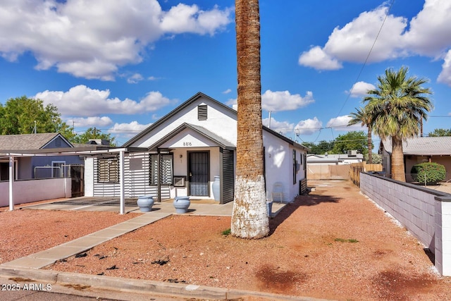 view of bungalow-style home