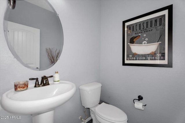 bathroom with a sink and toilet