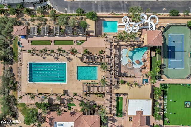 birds eye view of property