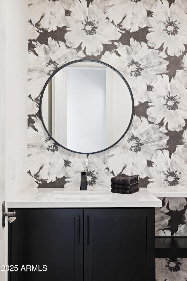 bathroom featuring backsplash and vanity