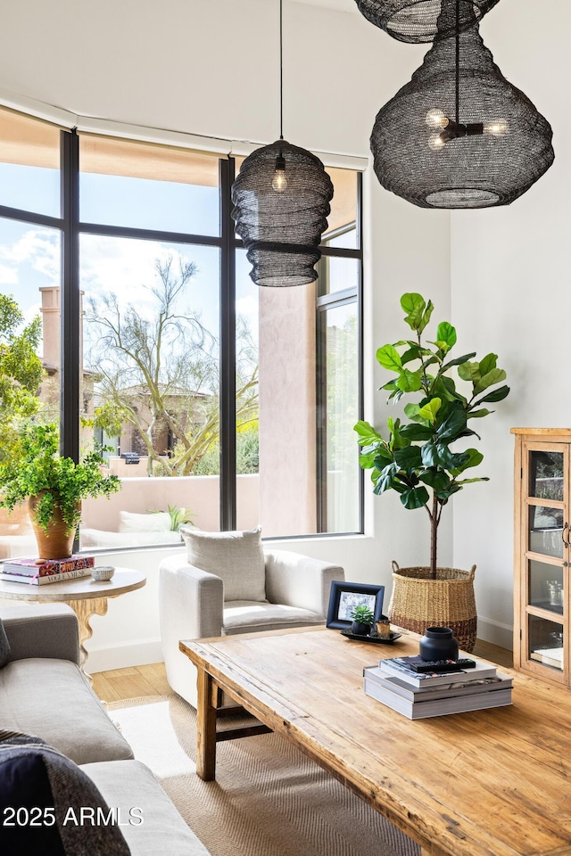 interior space featuring wood finished floors