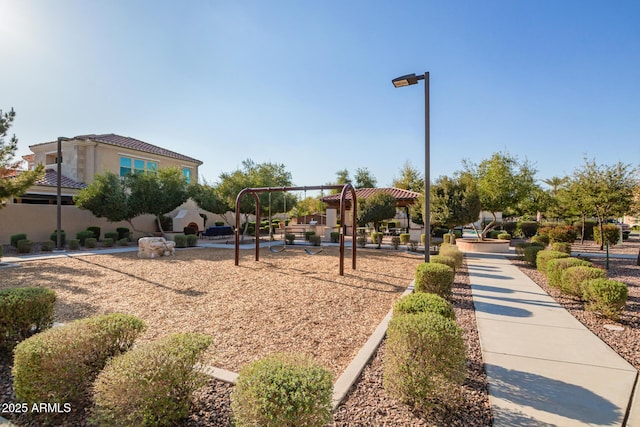 view of community jungle gym