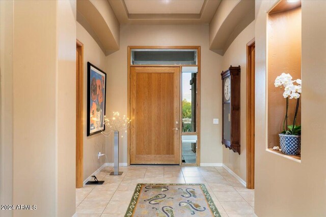 view of tiled foyer