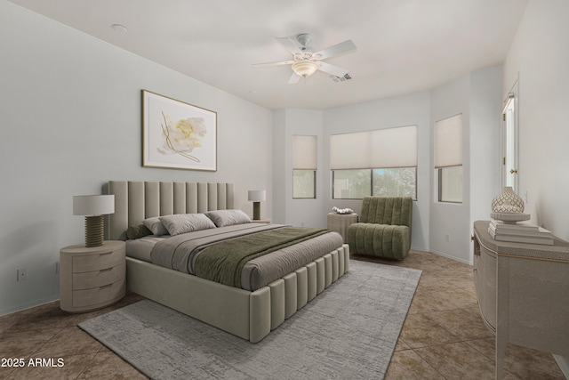 2425 W Red Range Way, Phoenix, AZ 85085 - bedroom featuring light tile patterned floors and ceiling fan