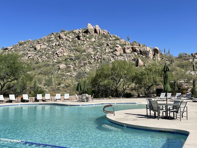 view of pool with a patio