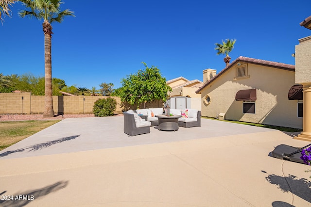 view of patio / terrace with an outdoor hangout area